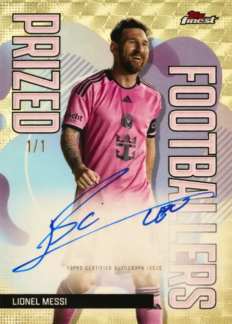 Lionel Messi autographed sports card